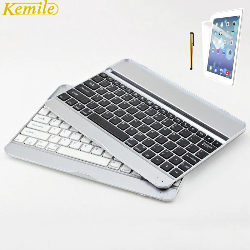 Kemile Беспроводная Bluetooth 3 0 металлическая алюминиевая клавиатура для Apple iPad 2 4 +