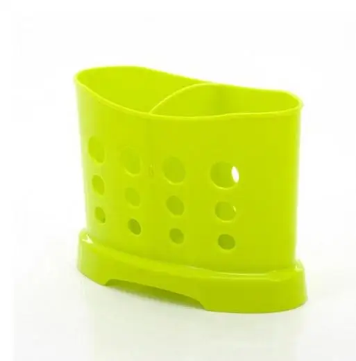 ANHO пластиковый стеллаж для хранения дренажной посуды, держатель для разноцветных ножей, стойка для ложек, вилка, стойка для кухни, аксессуары для хранения, инструмент - Цвет: Yellow Green