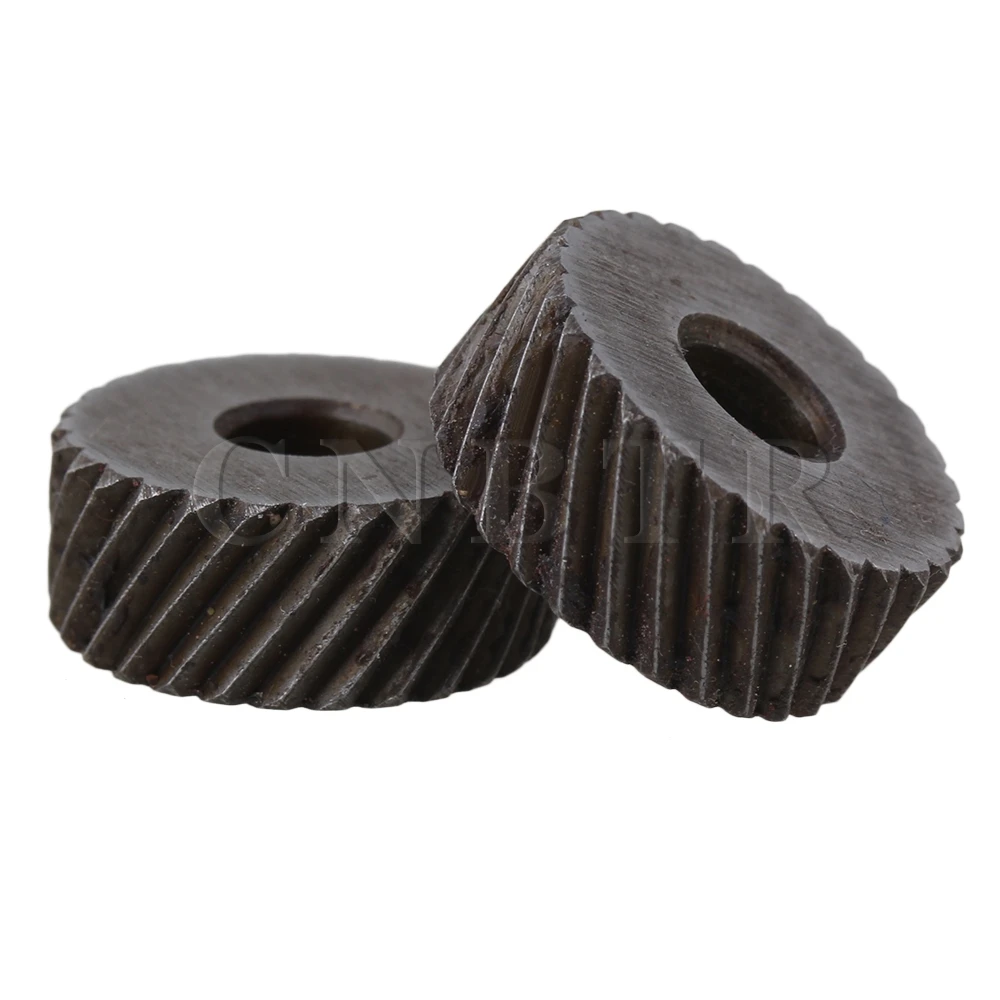 

CNBTR 19 x 8mm Steel 1.6mm Pitch Diagonal Coarse Knurling Tool Twill Knurl Wheel Pack of 2