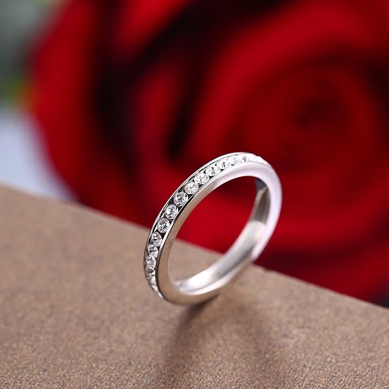 RIR, кубический цирконий, имитация камня матери, обручение, потрясающее кольцо вечности для женщин, подходят для свадьбы, кольца CZ - Цвет основного камня: April