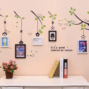 

Forest Style 5pcs Simple Photo Frames Wall Hanging Picture Frames Family Baby Room Photos Frame Home Decor marcos para fotos