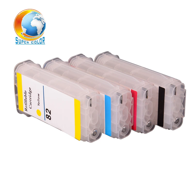 

Top quality 280ml for hp 10 82 refill Ink cartridge for hp designjet 500 800 refillable ink cartridge with chips