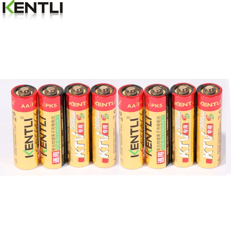 Золотой 8 шт. KENTLI 1,5 в AA PK5 2800mWh литий-ионная аккумуляторная батарея+ 4 слота литиевая быстрая AA зарядное устройство - Цвет: Золотой