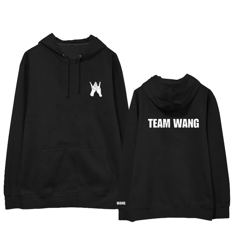 

Kpop got7 jackson team wang same printing fleece/thin pullover hoodies for i got7 autumn winter unisex sweatshirt