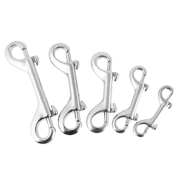 

Stainless Steel Double End Bolt Clips Snap Hook Keychain Key Holder Heavy Duty Metal Pet Collar for Boating Marine Sailing