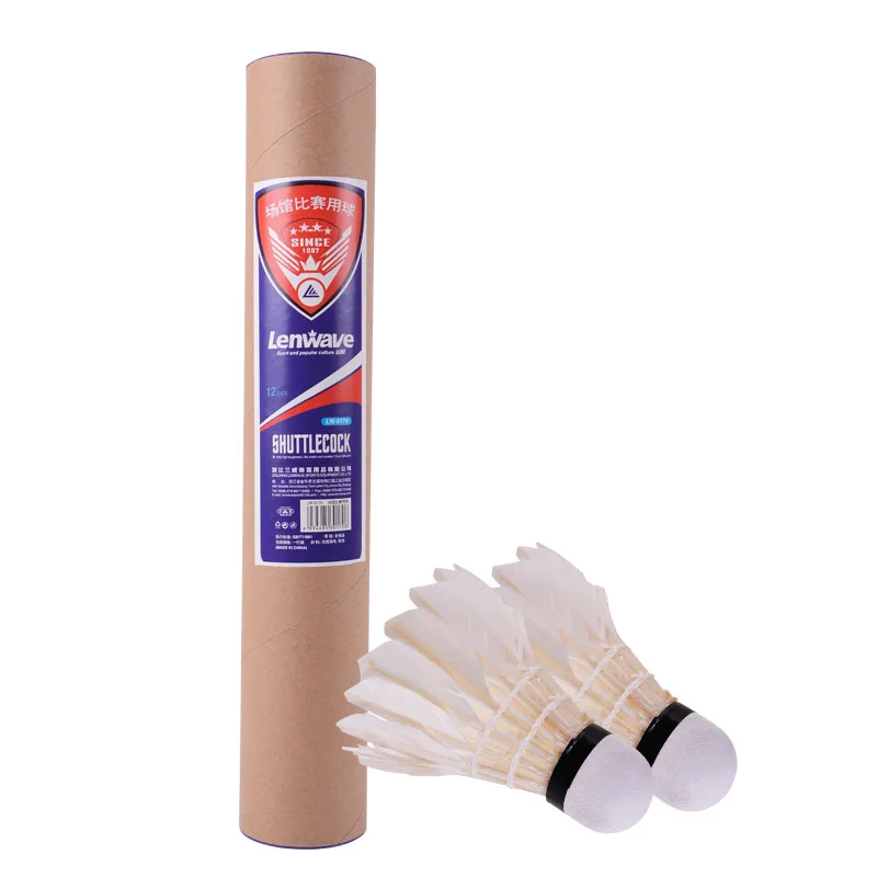 12pcs Lenwave Brand New With Durable Badminton Feather Shuttlecocks