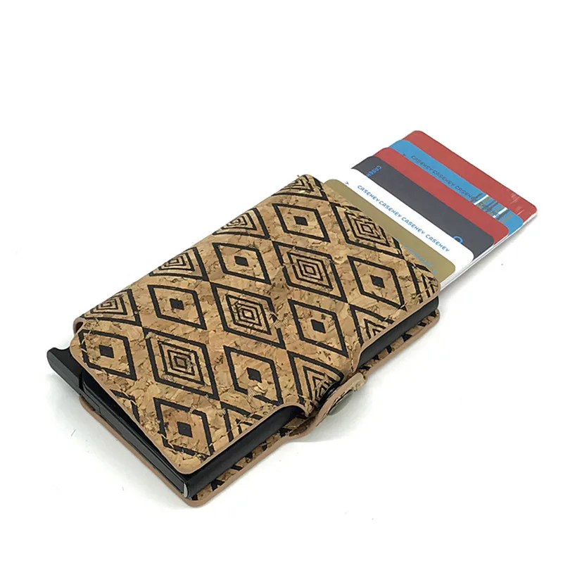 BYCOBECY Plastic Card Holder Women and Men RFID Wallets 2019 New Single Aluminum Box Vintage ID ...
