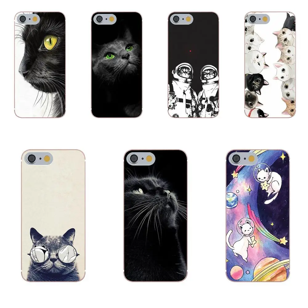 Чехол из ТПУ Kawaii Anime Black Cat для Huawei Honor 5A 5X 6A 6C 6X7X9 V8 V10 Mate 7 8 10 P9 P20 Pro Lite Mini Play | Мобильные