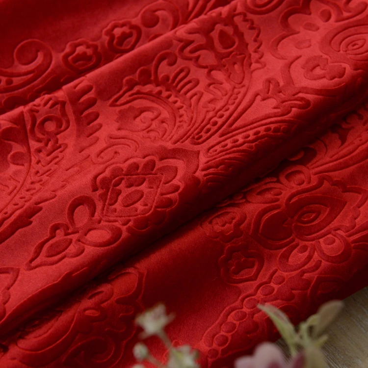 Роскошные итальянские шерстяные шторы на заказ красные занавески для гостиной