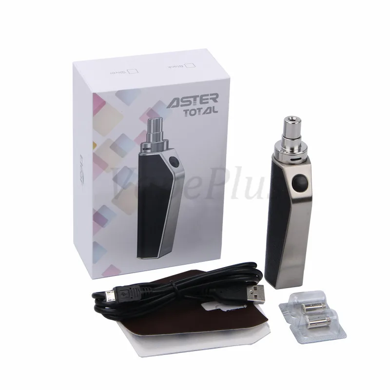Original Electronic cigarette Eleaf ASTER Total Kit 2ml Capacity 1600mAh Aster Total Battery Bypass Mode with IC head 66