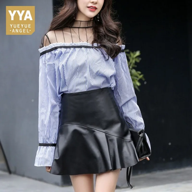 Fashion Womens Lederen Rok Zwarte Ruches Mini Rok Rits Top Kwaliteit Schapenvacht Dames Rokken Herfst Slanke Tutu Vrouw XS-XXL Fashion Womens Lederen Rok Zwarte Ruches Mini Rok Rits Top Kwaliteit Schapenvacht Dames Rokken Herfst Slanke Tutu Vrouw XS-XXL