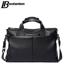 Bostanten 2017 Men Genuine Leather Briefcase Messenger Bags Men Bag For Notebook Nen Shoulder Bag Brand Leather Office Bags