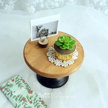 

6 inch Wood cake stand wedding cake tools fondant art plate for party home decoration bakeware cake decorating suppliers