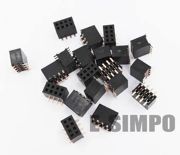 

50pcs 1.27mm SMD Female Header,2x2P-2x50P Double Row,0.05" Pitch Female Socket SMT High Quality,Gold-Plated,Plastic Height 4.4mm