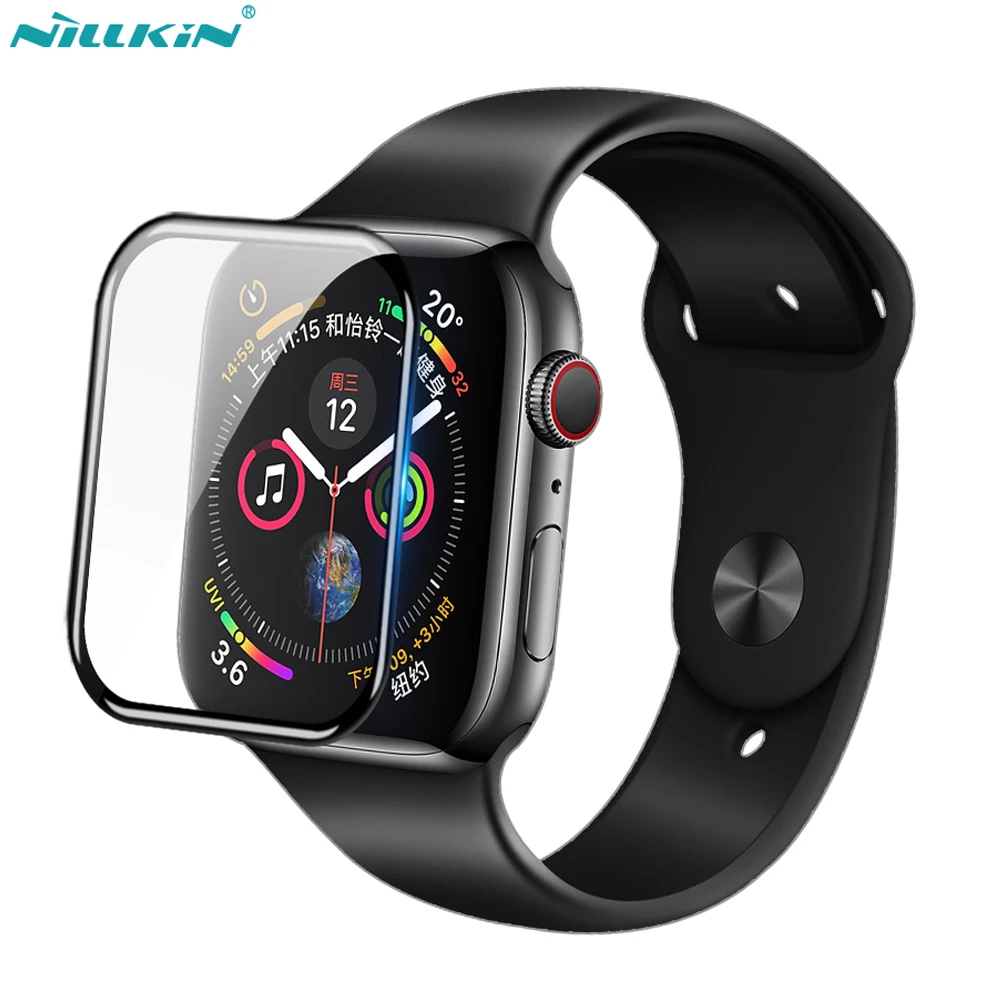 Продажа СПС iWatch 4 3 2 1 закаленное стекло протектор экрана Nillkin 3D AW + Полное покрытие стекло для Apple Watch 38 мм 40 мм 42 мм 44 мм