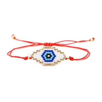 

Shinus 10pcs/lot MIYUKI Bracelet Turkish Evil Eye Bracelet Bileklik Miyuki Design Handwoven Summer Jewelry Pulseras Bijoux 2019