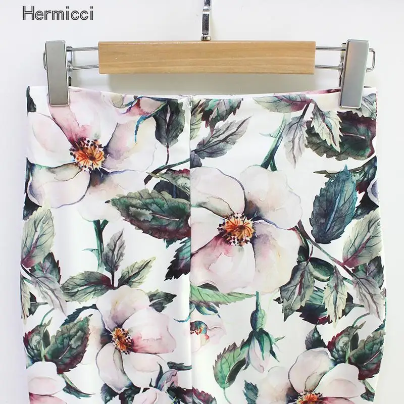 Hermicci 2018 Summer Style Pencil Skirt Women High Waist Green Skirts Vintage Elegant Bodycon Floral Print Midi Skirt Hermicci 2018 Summer Style Pencil Skirt Women High Waist Green Skirts Vintage Elegant Bodycon Floral Print Midi Skirt