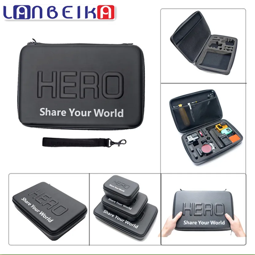 LANBEIKA For Gopro Waterproof Shockproof Large Case Bag For Go Pro Hero 5 4 3