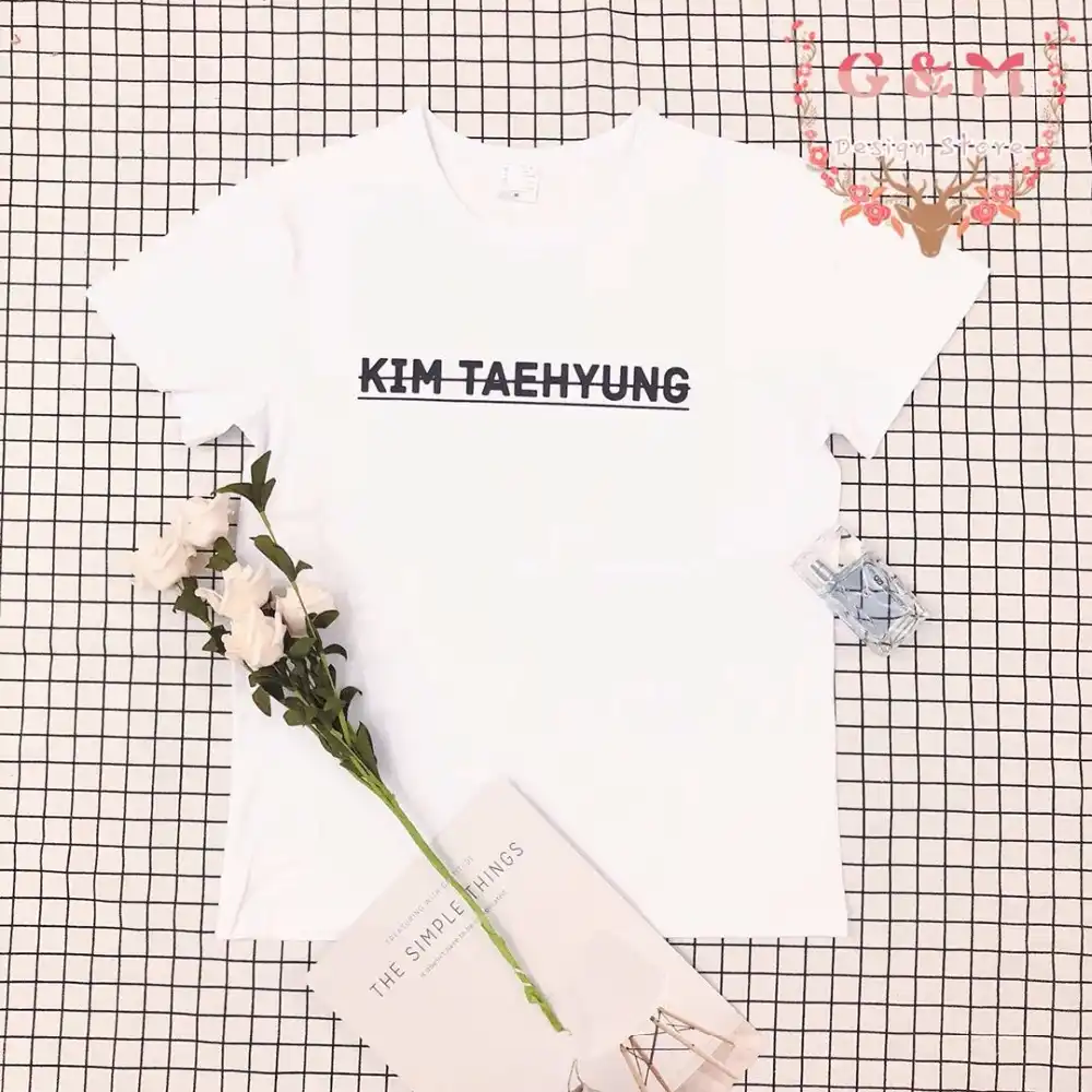 High Street Plus Ukuran Kim Taehyung T Shirt Estetika Unisex Fashion Wanita Top Camiseta Feminina Haut Femme Tee Crewneck Keren T Shirt AliExpress