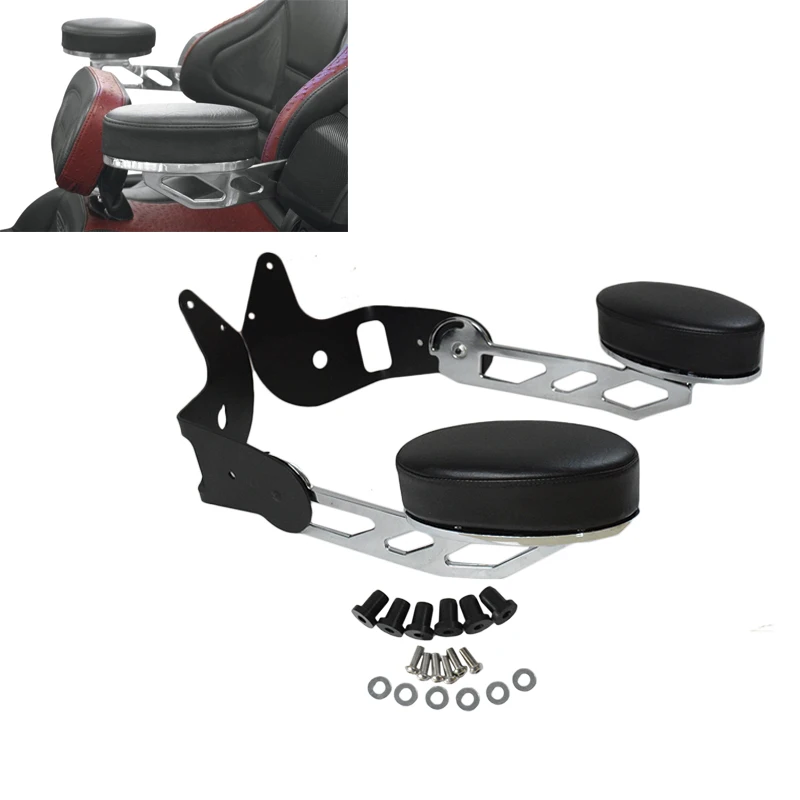 New Chrome Motorcycle Rear Adjustable Passenger Armrests For Honda Goldwing GL1800 2001 2017 16 15 14