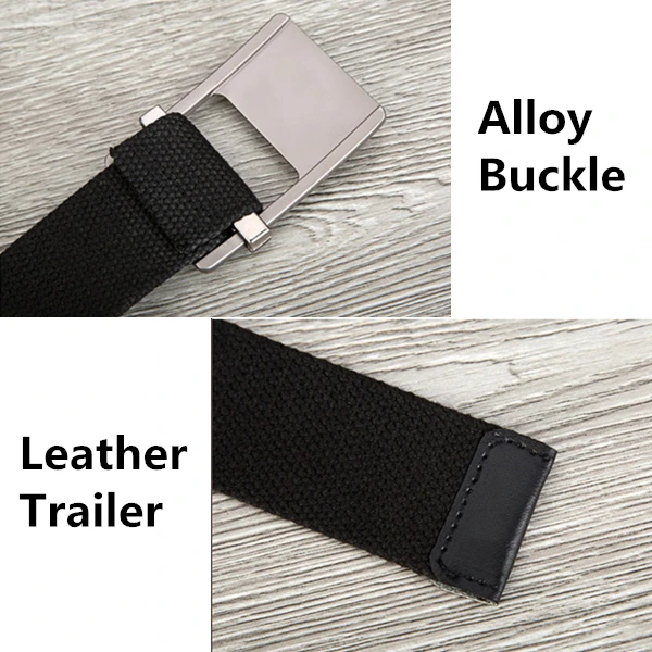 140CM Unisex Men Women Military Solid Belt Adjustable Buckle Weave Canvas Waistband Pants Strip