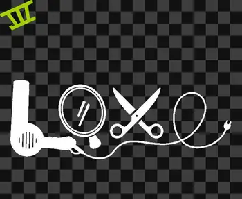 

Hair Salon Wall Sticker Scissors Comb Hair Dryer BarbershopTools Vinyl Wall Decal Beauty Love Cosmetology Interiors Decoration