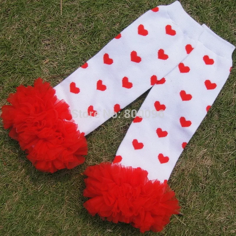 

Retail Baby lace ruffle legwarmer Infant Christmas love heart chevron design knee pads Girl Boy socks