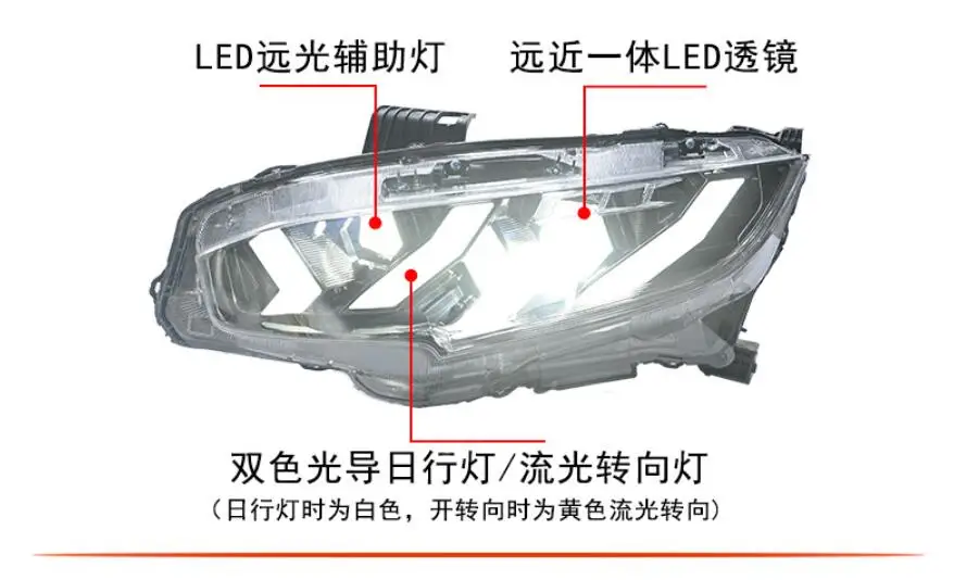 2016 ~ 2018/2012 2015 год автомобиль Стайлинг для Civic фар hid xenon/светодиодный DRL Туман