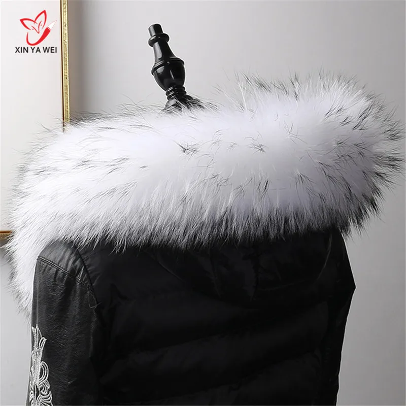 New 2019 Winter 100% Raccoon Fur Real Natural Collar &amp Womens Scarf Fashion Coat Sweater Scarves Luxury Neck Cap |