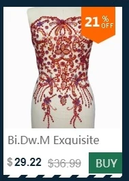 Bi. Dw. M queen бисером 35x36 см золотым шитье Украшенные стразами аппликацией патчи черная сетка для свадьбы украшение свадебного платья