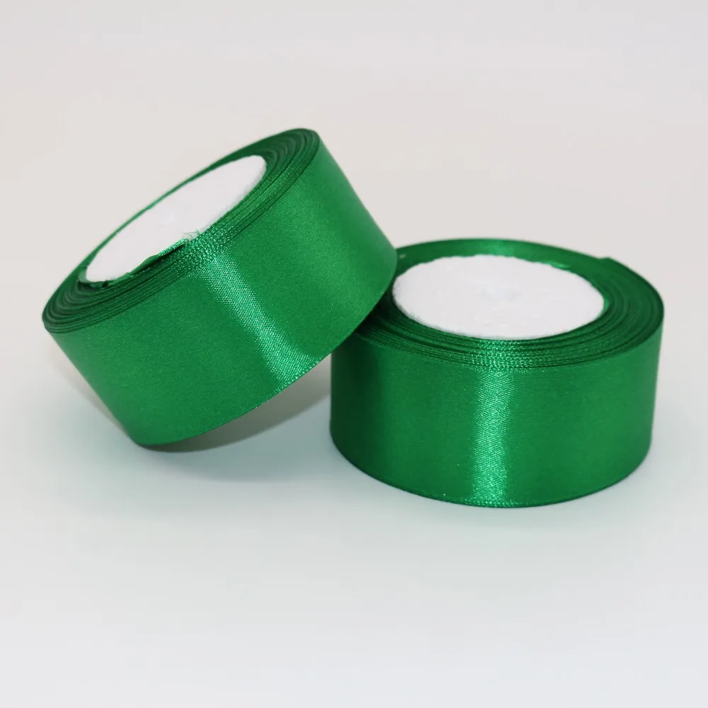 25 Yards SpringGreen Lace Length Ribbons High Quality Cheap Decorative Satin Ribbon for DIY Sew