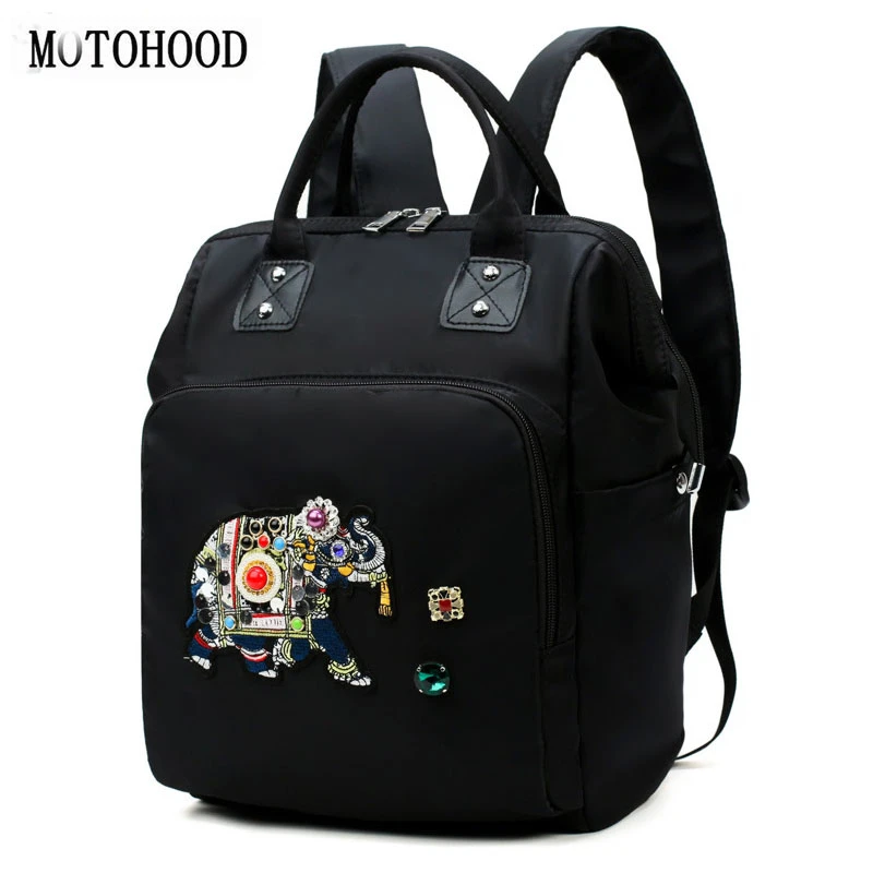 black nappy bag backpack