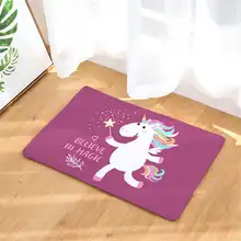 40x60 см мультяшный Единорог Печатный Противоскользящий коврик для пола наружные коврики животные передние двери коврики кухонный коврик для гостиной