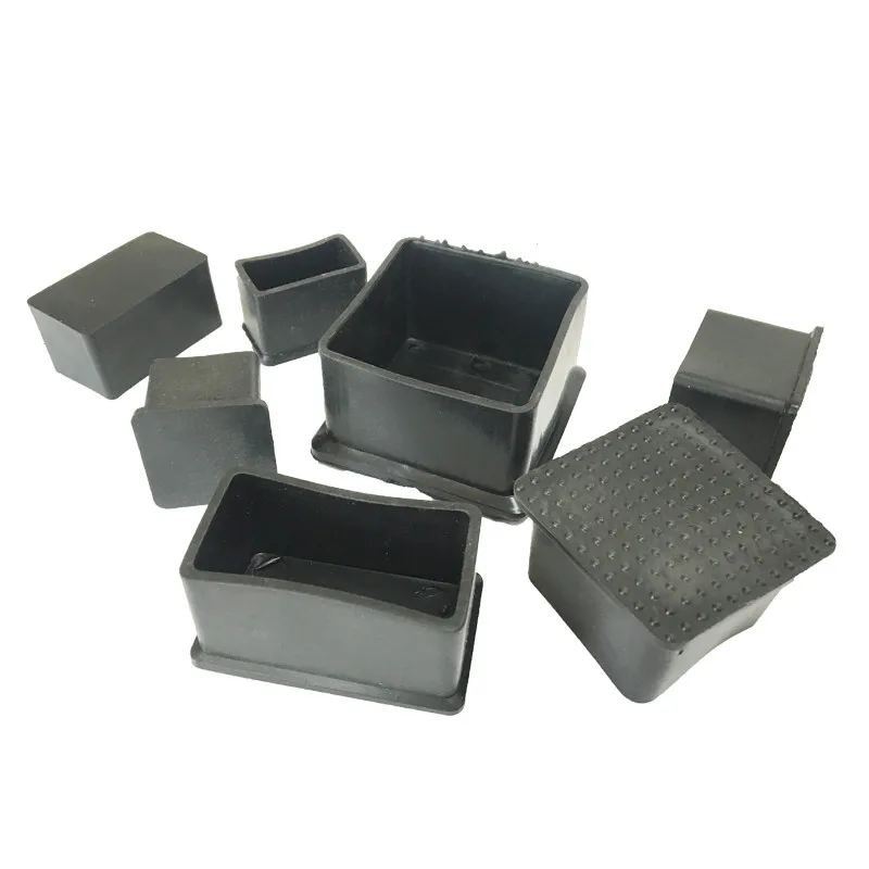 

2pcs square round tube table and chair foot Rectangular inner sleeve plug stainless Steel pipe cap 60-80mm length