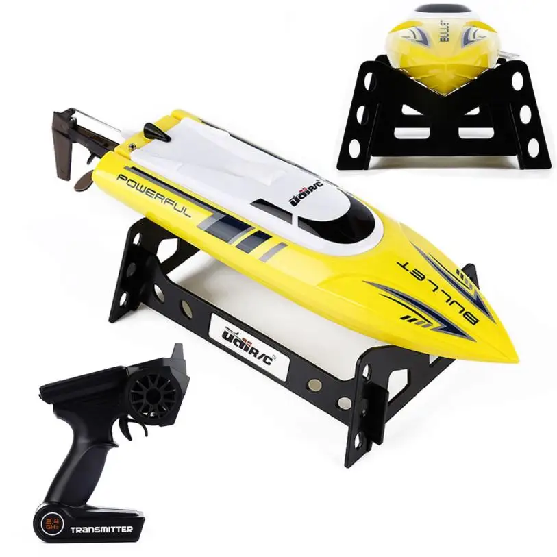 RC Boat Yellow 2 4G RC 30KM H Racing Boat Speedboat Remote Controller for UDI003 RC