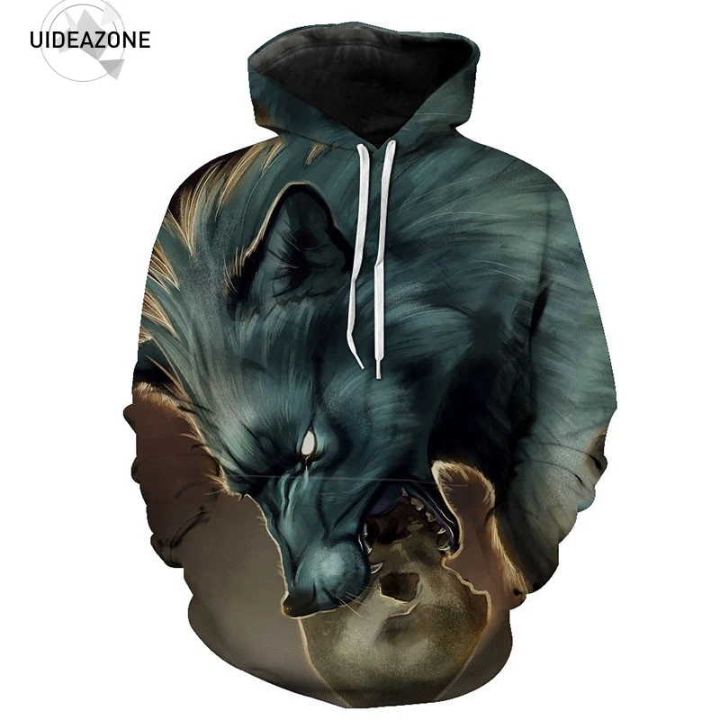 Lobo Sudaderas hombres mujeres moda Otoño Invierno