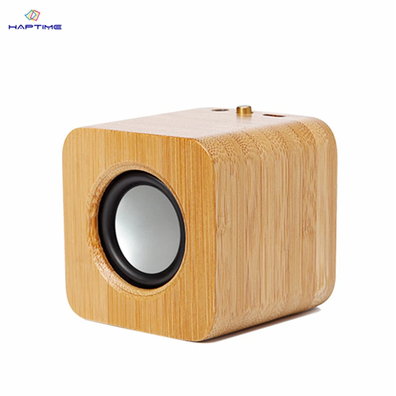 

Haptime Portable Mini Bamboo Speaker Wireless Bluetooth Wood Speaker Support AUX Handfree Call With Microphone Subwoofer