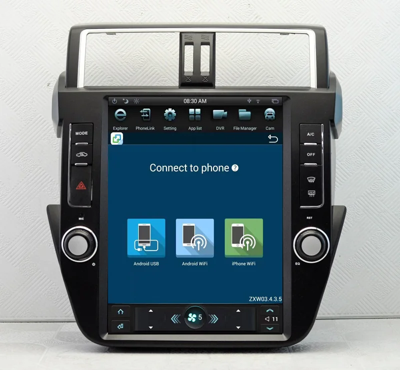 Perfect 12.1" Tesla Vertical Screen Android 6.0 Car Radio DVD GPS Navigation for Toyota Prado 150 2014-2017 Support 3/4G Network 4