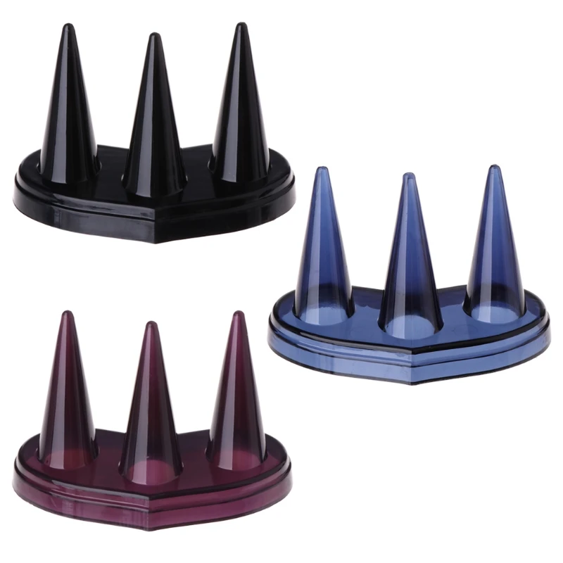 

Finger Ring Display Holder 3 Mounts Decor Storage Jewelry Stand Rack Accessories