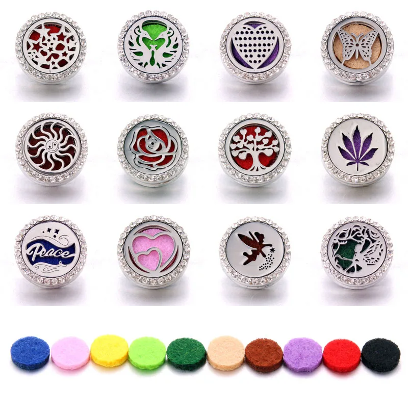 

Aromatherapy 18mm Snap Buttons Perfume Locket Stainless Steel Essential Oil Diffuser Tree Of Life Snap Button Bracelet Jewelry