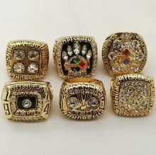 Precio de fábrica 6 años fija 1974 1975 1978 1979 2005 2008 Pittsburgh Steelers campeonato anillos, anillo de la buena calidad
