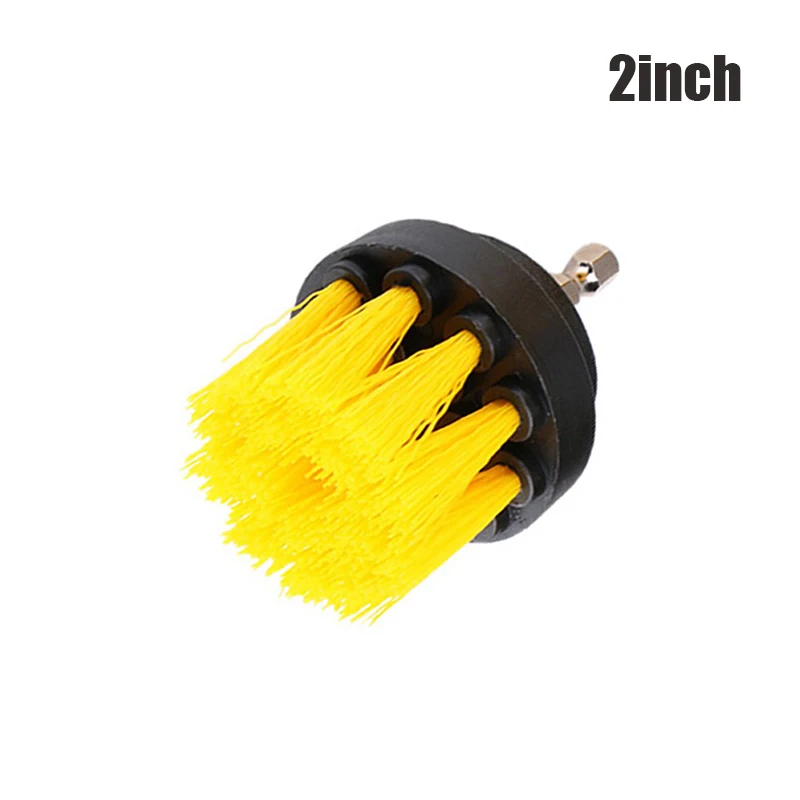 yellow 2in 1 шт., 4 дюйма, щетка для скруббера, щетка для скруббера, набор инструментов для уборки ванной комнаты, ванной комнаты, душевой плитки, затирки, бытовой очиститель - Цвет: yellow 2in
