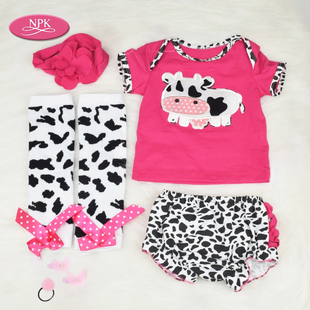 

For NPK 22"Full Silicone Reborn Baby Doll Clothes Fashion Style Newborn Princess Girl Suit Bebes Reborn 55CM Doll Accessories