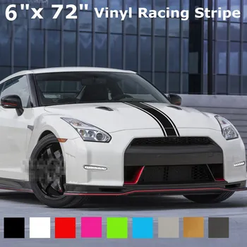 

6" x 72" Racing Stripe Vinyl Pinstripe Hood Decals Stickers Car Truck Vehicle