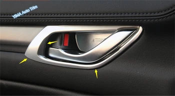 

Lapetus Car Styling Inner Door Handle Bowl Frame Cover Trim Fit For Mazda CX-5 CX5 2017 2018 2019 2020 Matte / Carbon Fiber Look