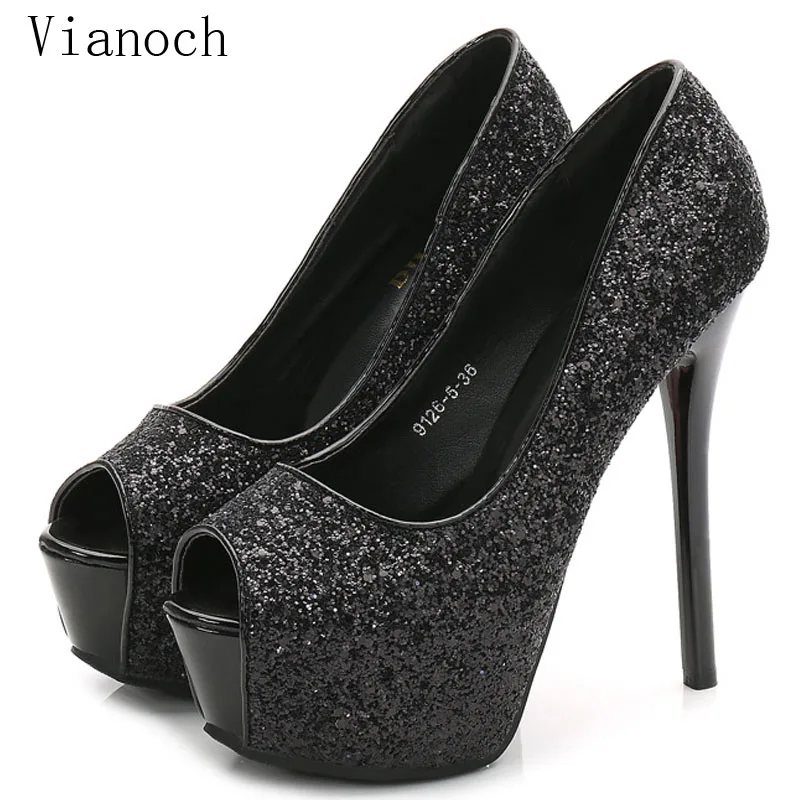 

2019 New Fashion Women Platform Pumps Sexy High Heels Woman Peep Toe Shoe Party Wedding Shoes wo1808198