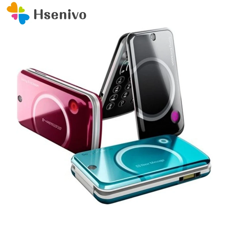  100% Original Unlocked Sony Ericsson T707 Mobile Phone 3G Smartphone Bluetooth Flip Cell Phone Free