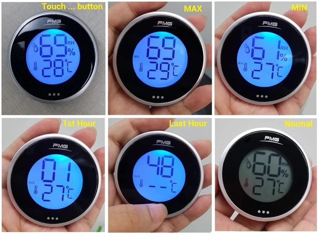 Termoigrometro Digitale Per Interni - Misuratore Umidità E Temperatura Con Orologio E Data - Foto 9