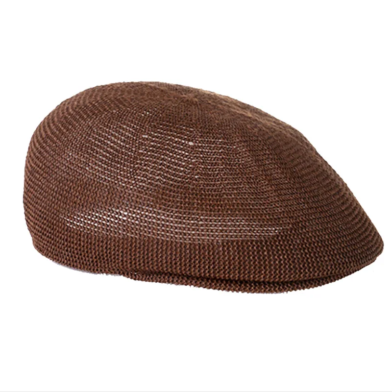 Головные уборы среднего и среднего возраста, дышащая кепка газетчика, модная повседневная шапка для спортивных занятий на свежем воздухе,, распродажа - Цвет: Brown
