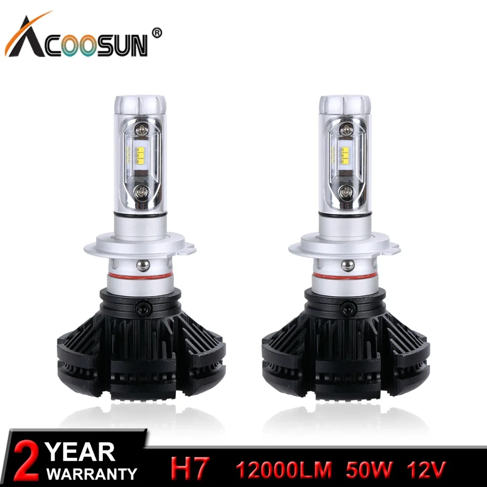 H7 LED Car Light Bulb LED Headlight Bulbs 12000LM 50W 12V LED H7 Auto